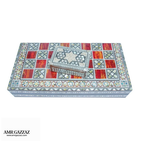 Handmade Oriental Backgammon & Chess Table