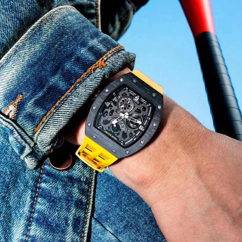 Elemental Series-Automatic Watch TB8212 Carbon Fiber Yellow