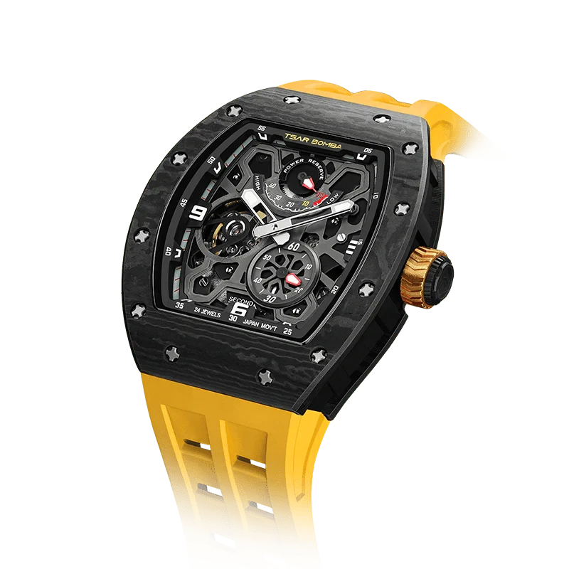 Elemental Series-Automatic Watch TB8212 Carbon Fiber Yellow