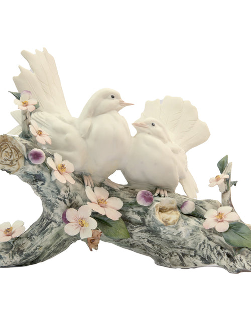 Load image into Gallery viewer, Vintage napoli capidomente couple white dove on branch
