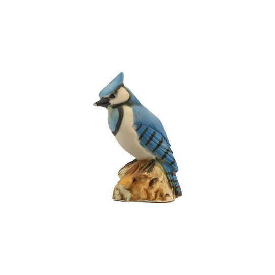 Vintage napoli capidomente blue birds with peache roses