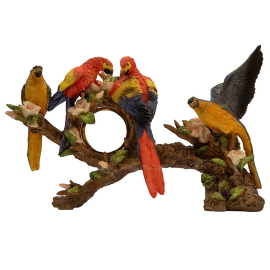 Vintage napoli capidomente group of blue birds on branch