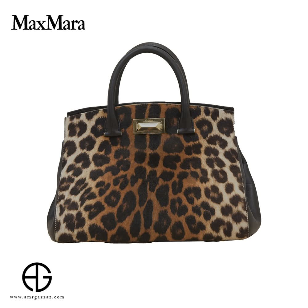 MaxMara Leopard Print Calf Hair Tote Bag (used like new)