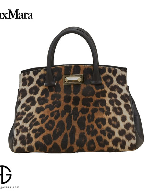 Load image into Gallery viewer, MaxMara Leopard Print Calf Hair Tote Bag (used like new)
