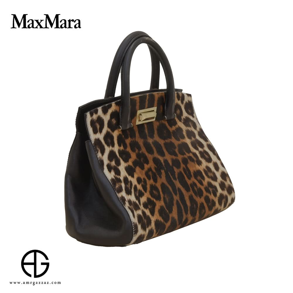 MaxMara Leopard Print Calf Hair Tote Bag (used like new)