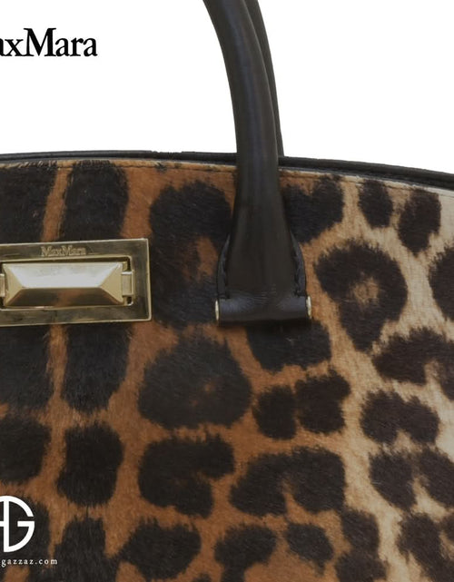 Load image into Gallery viewer, MaxMara Leopard Print Calf Hair Tote Bag (used like new)

