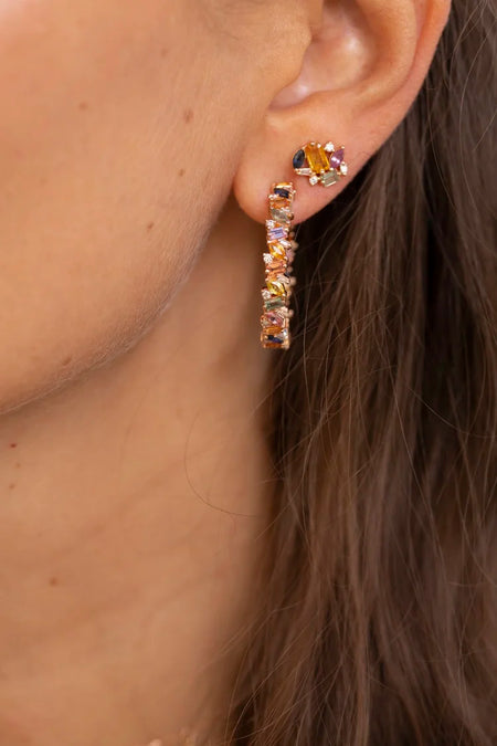 Day Dream Sapphire Hoops Earrings