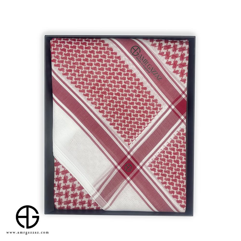 عمرو قزاز شماغ إنجليزي السنبلة