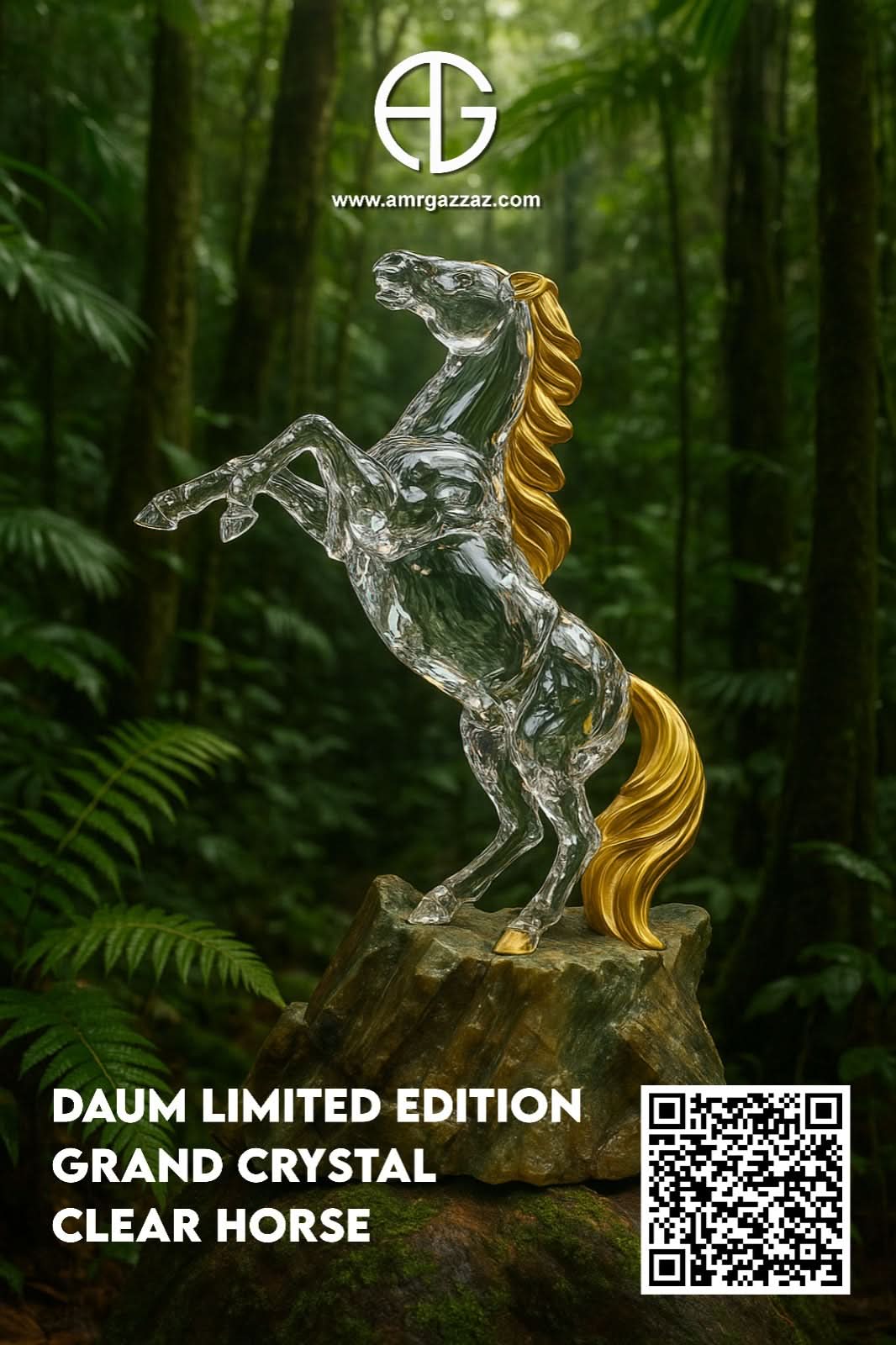 Daum limited edition – Grand Crystal clear Horse