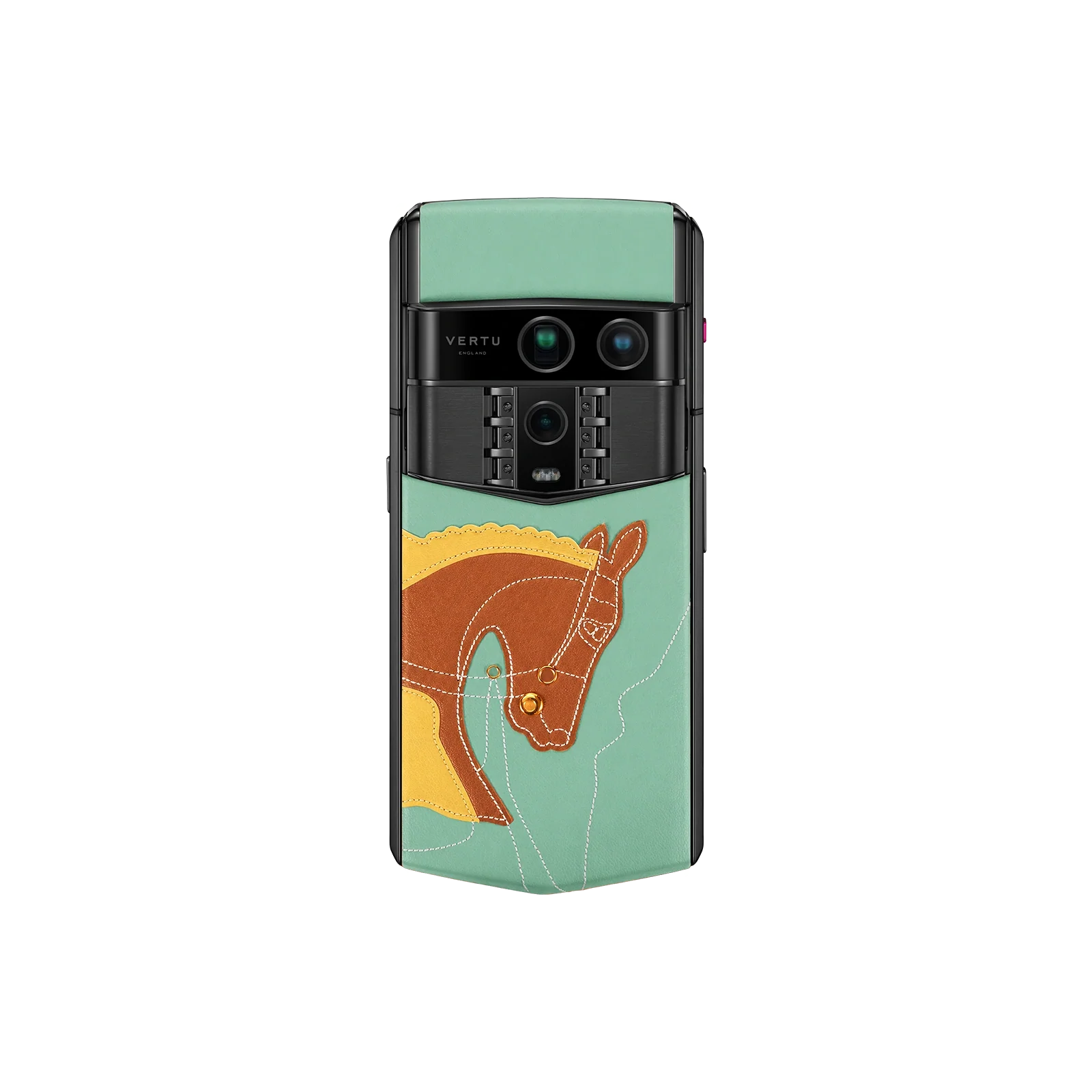 هاتف METAVERTU 2 CALFSKIN WEB3 AI - برتقالي فجر (غطاء فضي)