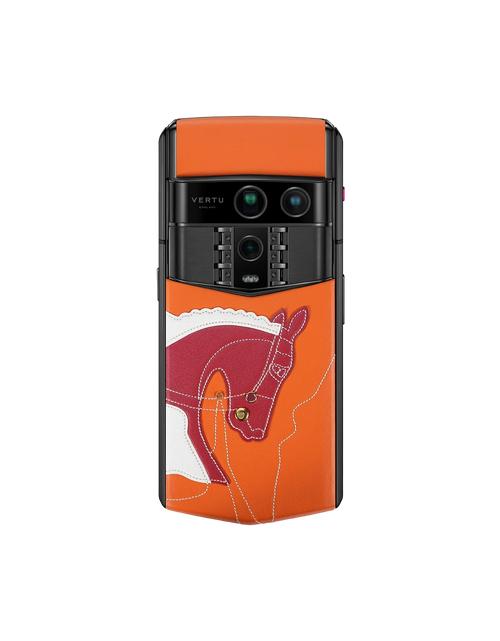تحميل الصورة إلى عارض المعرض، هاتف METAVERTU 2 CALFSKIN WEB3 AI - برتقالي فجر (غطاء فضي)
