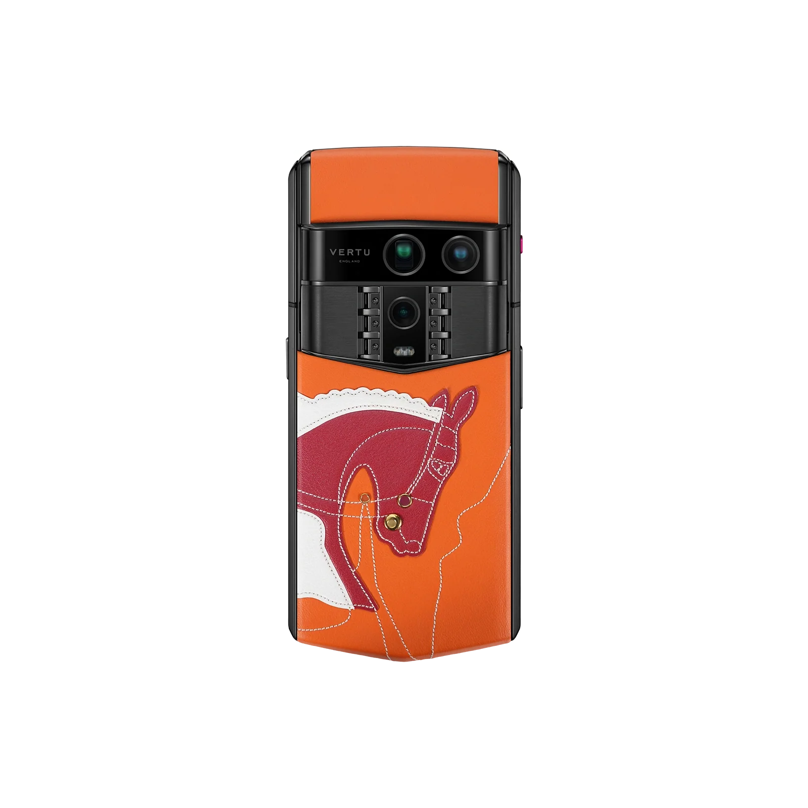 هاتف METAVERTU 2 CALFSKIN WEB3 AI - برتقالي فجر (غطاء فضي)