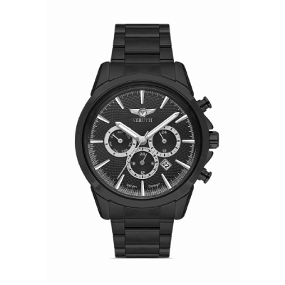 Load image into Gallery viewer, Men’s Luxury Watch Verutti VR-1022-1 – Black Steel &amp; Dial

