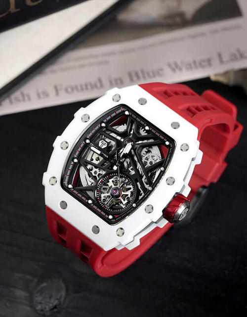 تحميل الصورة إلى عارض المعرض، ساعة Elemental Series-Ceramic أوتوماتيكية TB8209C باللون الأحمر
