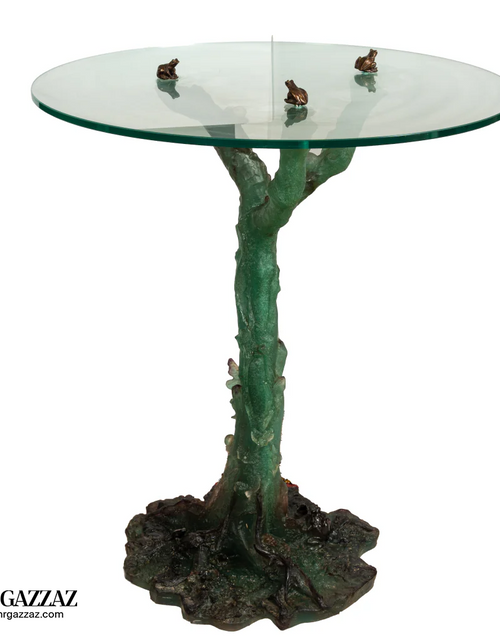 Load image into Gallery viewer, Daum France Pate-De-Verre Frog Table
