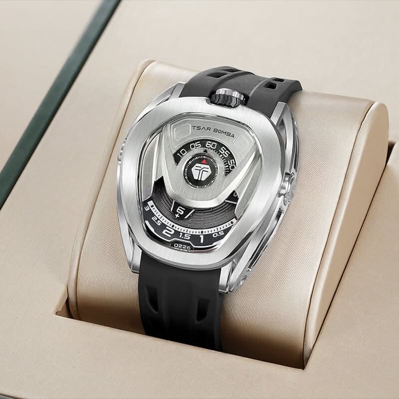Reactor-Interchangeable Automatic Watch Silver Black