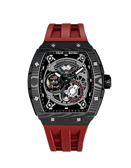Load image into Gallery viewer, Elemental Series-Carbon Fiber Automatic Watch TB8210CF Passion Red
