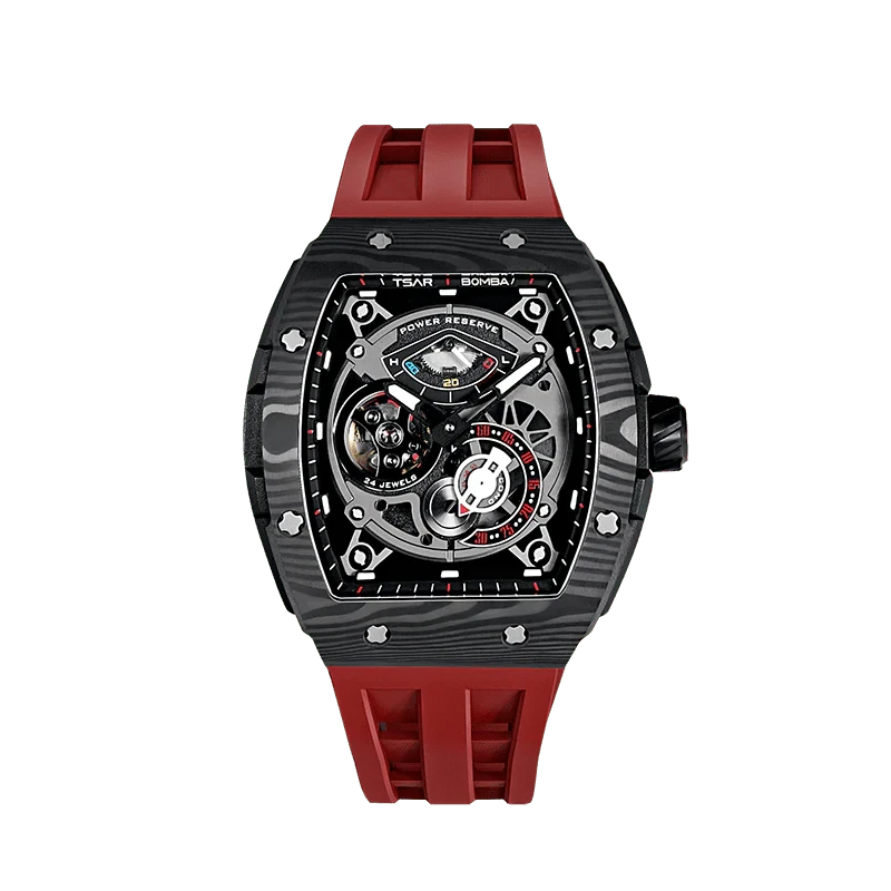 Elemental Series-Carbon Fiber Automatic Watch TB8210CF Passion Red