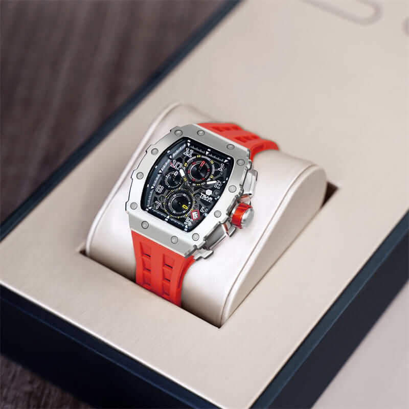 Elemental Series-Calendar Version TB8204Q Silver Red
