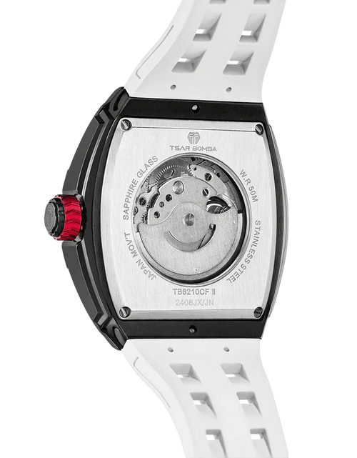 تحميل الصورة إلى عارض المعرض، ساعة Elemental Series-Carbon Fiber أوتوماتيكية TB8210CF Elite White
