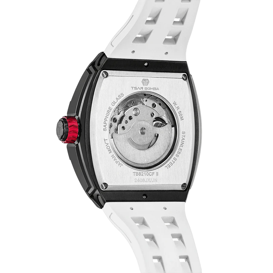 ساعة Elemental Series-Carbon Fiber أوتوماتيكية TB8210CF Elite White
