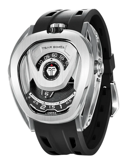 Load image into Gallery viewer, Reactor-Interchangeable Automatic Watch Silver Black
