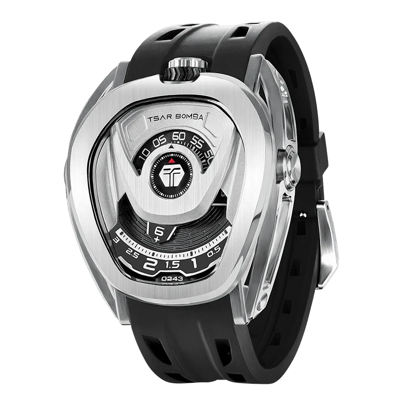 Reactor-Interchangeable Automatic Watch Silver Black
