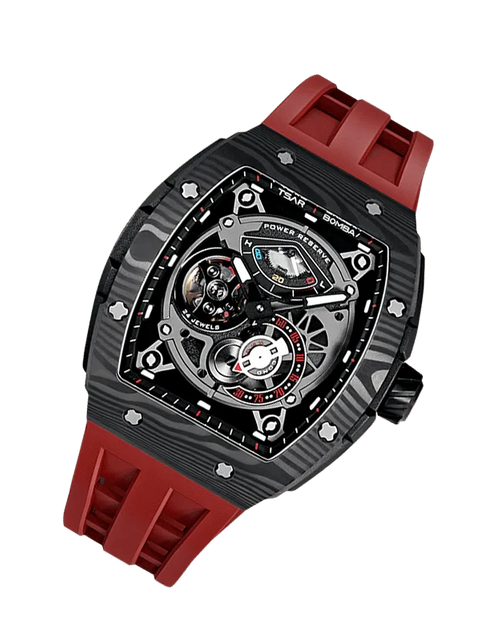 Load image into Gallery viewer, Elemental Series-Carbon Fiber Automatic Watch TB8210CF Passion Red
