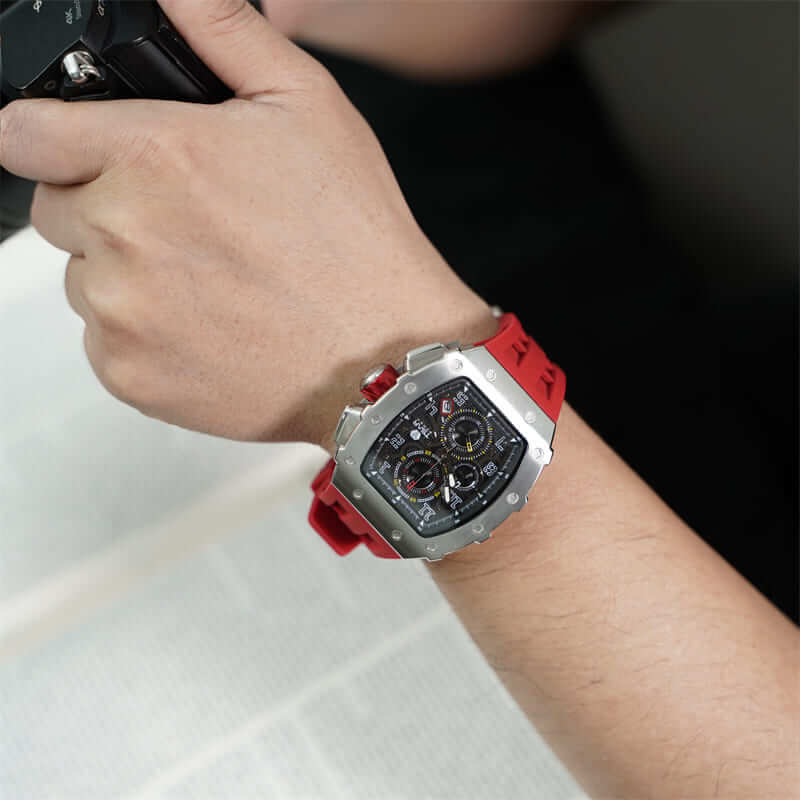 Elemental Series-Calendar Version TB8204Q Silver Red