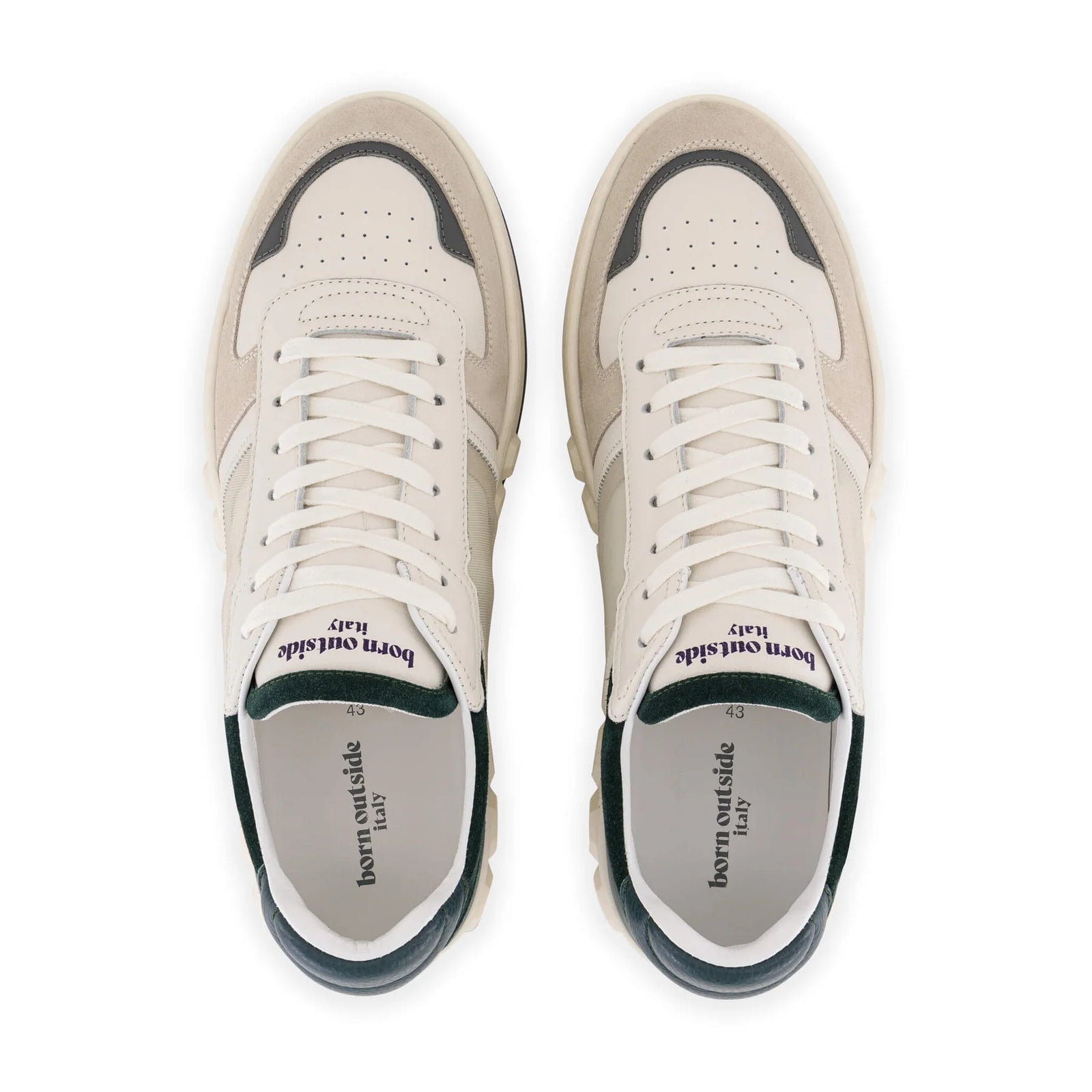 Sneaker 001 - White & Aurora Green | The most comfortable luxury sneaker