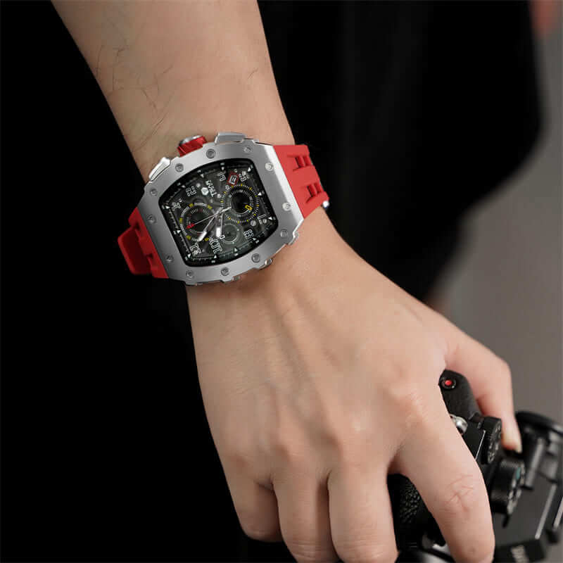 Elemental Series-Calendar Version TB8204Q Silver Red