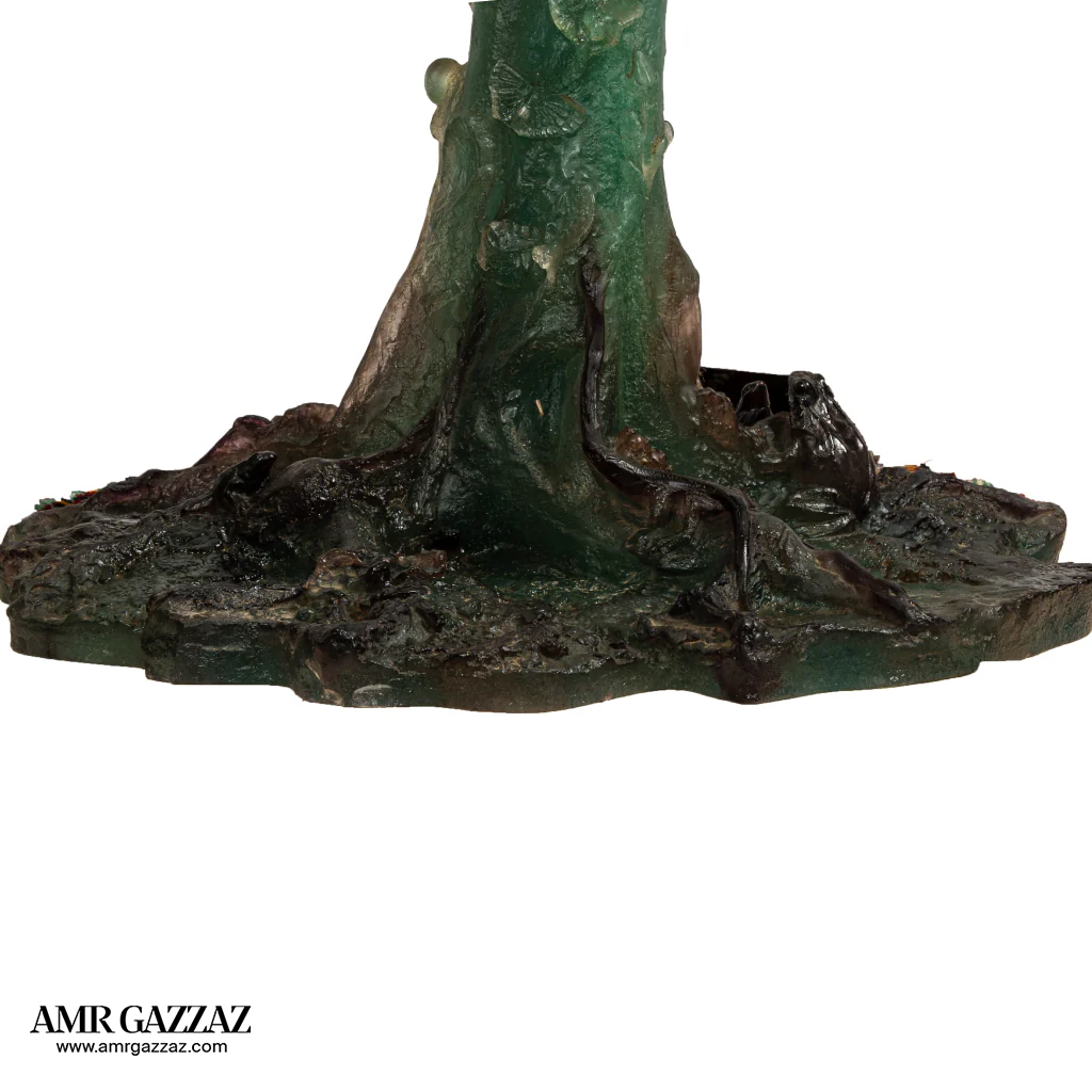 Daum France Pate-De-Verre Frog Table