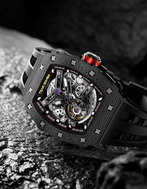 Load image into Gallery viewer, Elemental Series-Carbon Fiber Automatic Watch TB8208CF Cool Black

