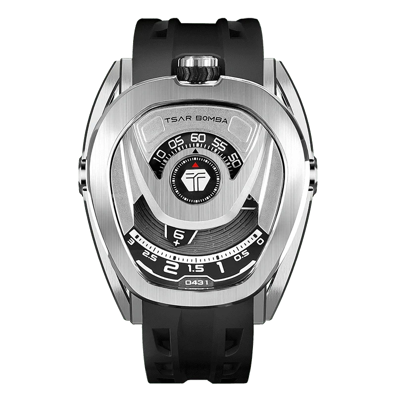 Reactor-Interchangeable Automatic Watch Silver Black