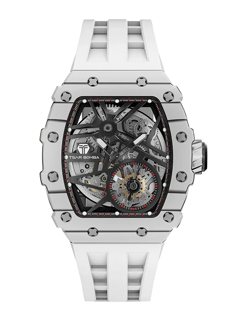 Load image into Gallery viewer, Elemental Series-Carbon Fiber Automatic Watch TB8209CF White Carbon Fiber
