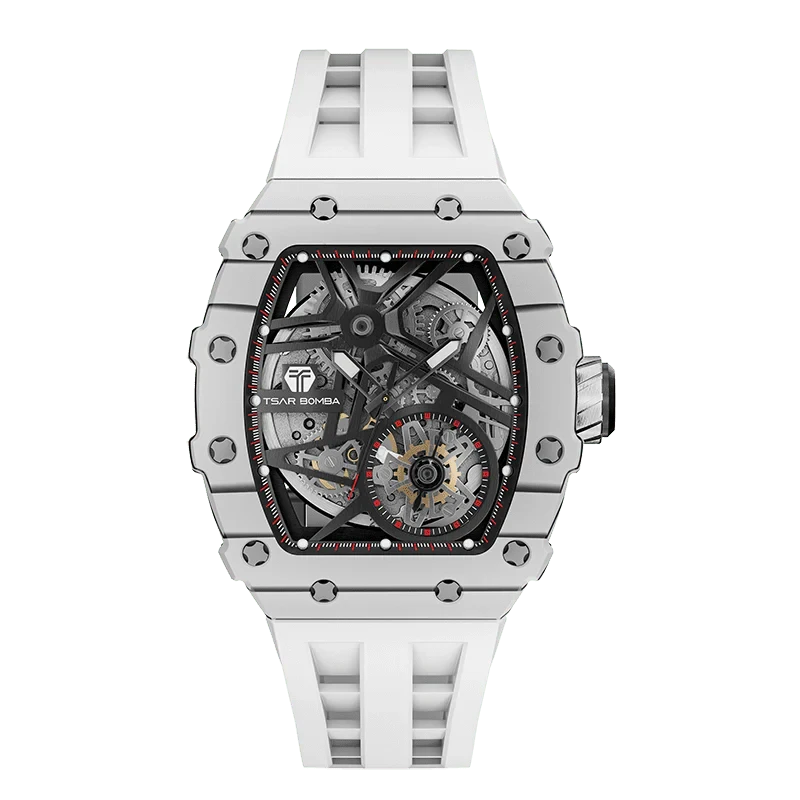 Elemental Series-Carbon Fiber Automatic Watch TB8209CF White Carbon Fiber