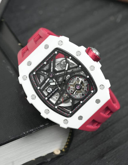 تحميل الصورة إلى عارض المعرض، ساعة Elemental Series-Ceramic أوتوماتيكية TB8209C باللون الأحمر
