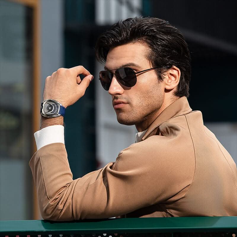 Reactor-Interchangeable Automatic Watch Silver Blue