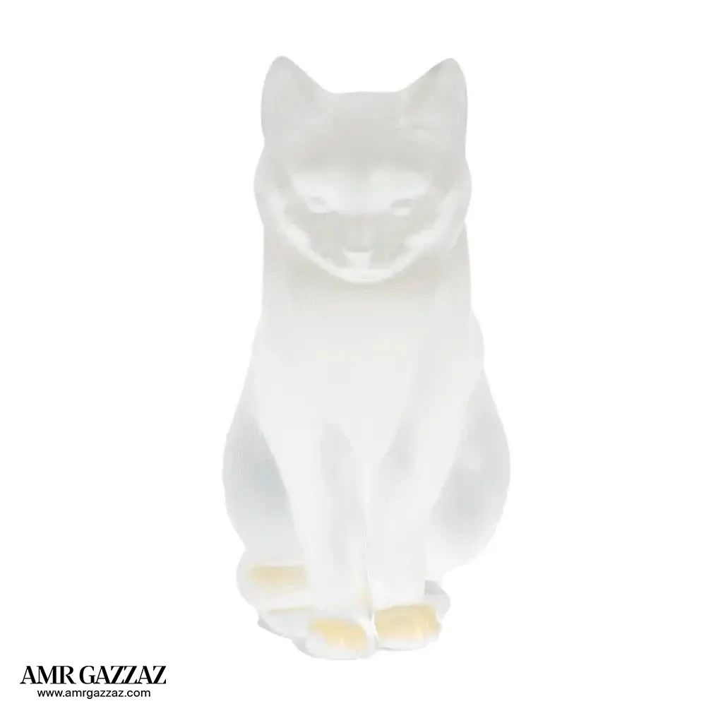 Crystal Lalique France Seated Cat