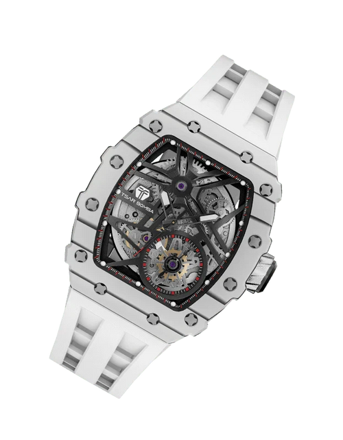 Load image into Gallery viewer, Elemental Series-Carbon Fiber Automatic Watch TB8209CF White Carbon Fiber
