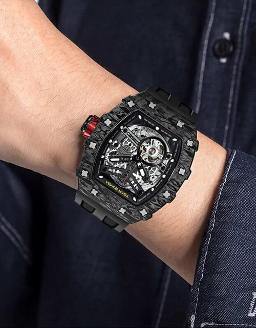 Load image into Gallery viewer, Elemental Series-Carbon Fiber Automatic Watch TB8208CF Cool Black
