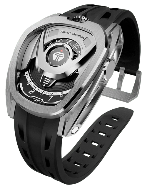 Load image into Gallery viewer, Reactor-Interchangeable Automatic Watch Silver Black
