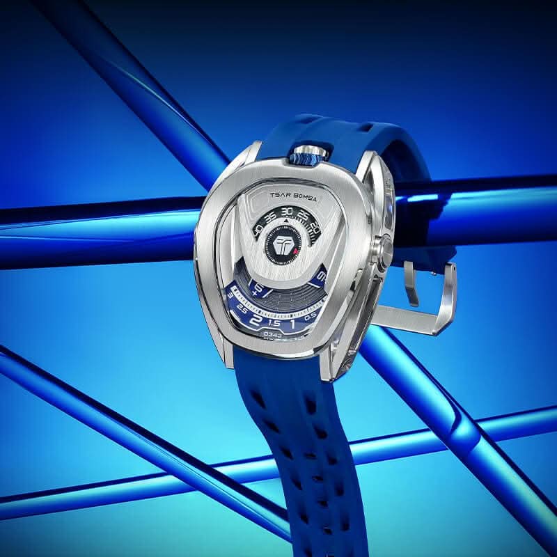 Reactor-Interchangeable Automatic Watch Silver Blue