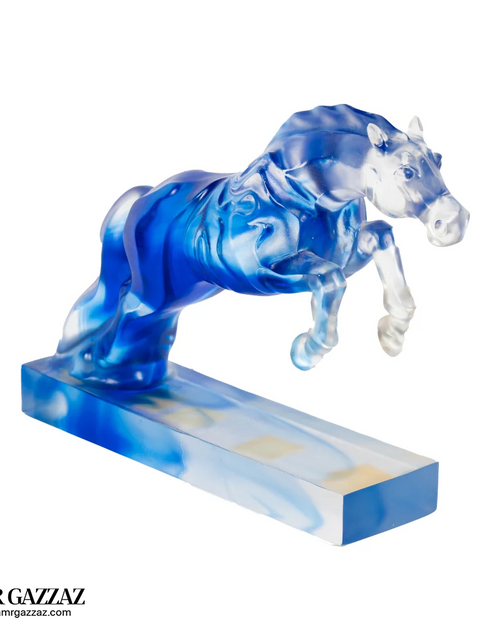 Load image into Gallery viewer, A PATE-DE-VERRE JUMPING HORSE
