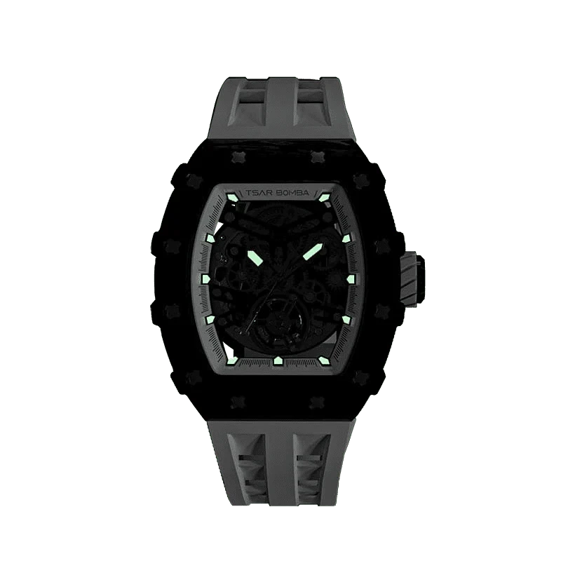 Elemental Series-Carbon Fiber Automatic Watch TB8208CF Elegant White