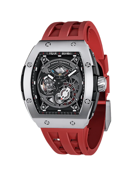 تحميل الصورة إلى عارض المعرض، ساعة Elemental Series-Automatic TB8210A فضية حمراء
