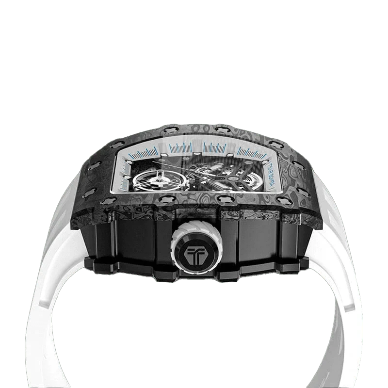 Elemental Series-Carbon Fiber Automatic Watch TB8208CF Elegant White