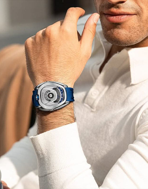 Load image into Gallery viewer, Reactor-Interchangeable Automatic Watch Silver Blue

