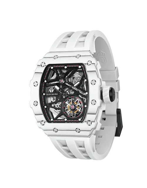 Load image into Gallery viewer, Elemental Series-Carbon Fiber Automatic Watch TB8209CF White Carbon Fiber
