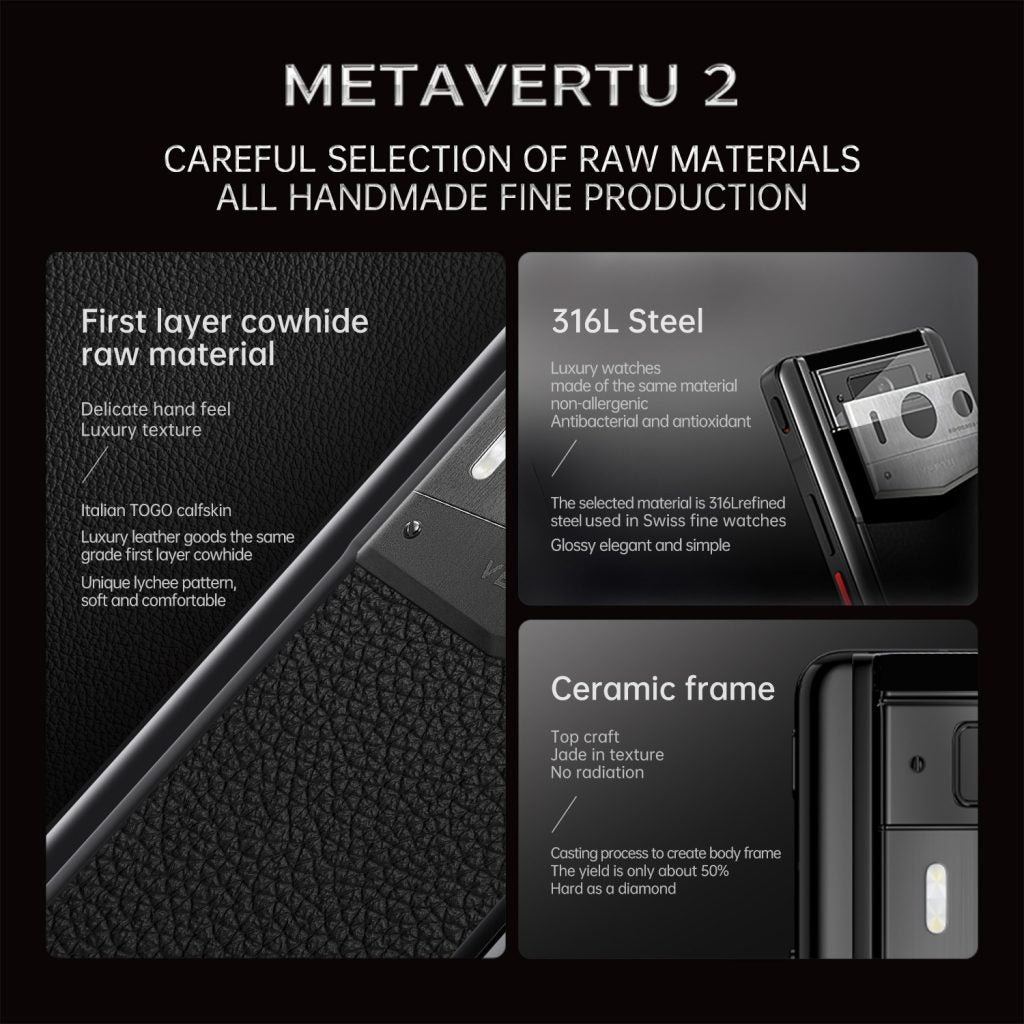 METAVERTU 2 CALFSKIN WEB3 AI PHONE – BLACK